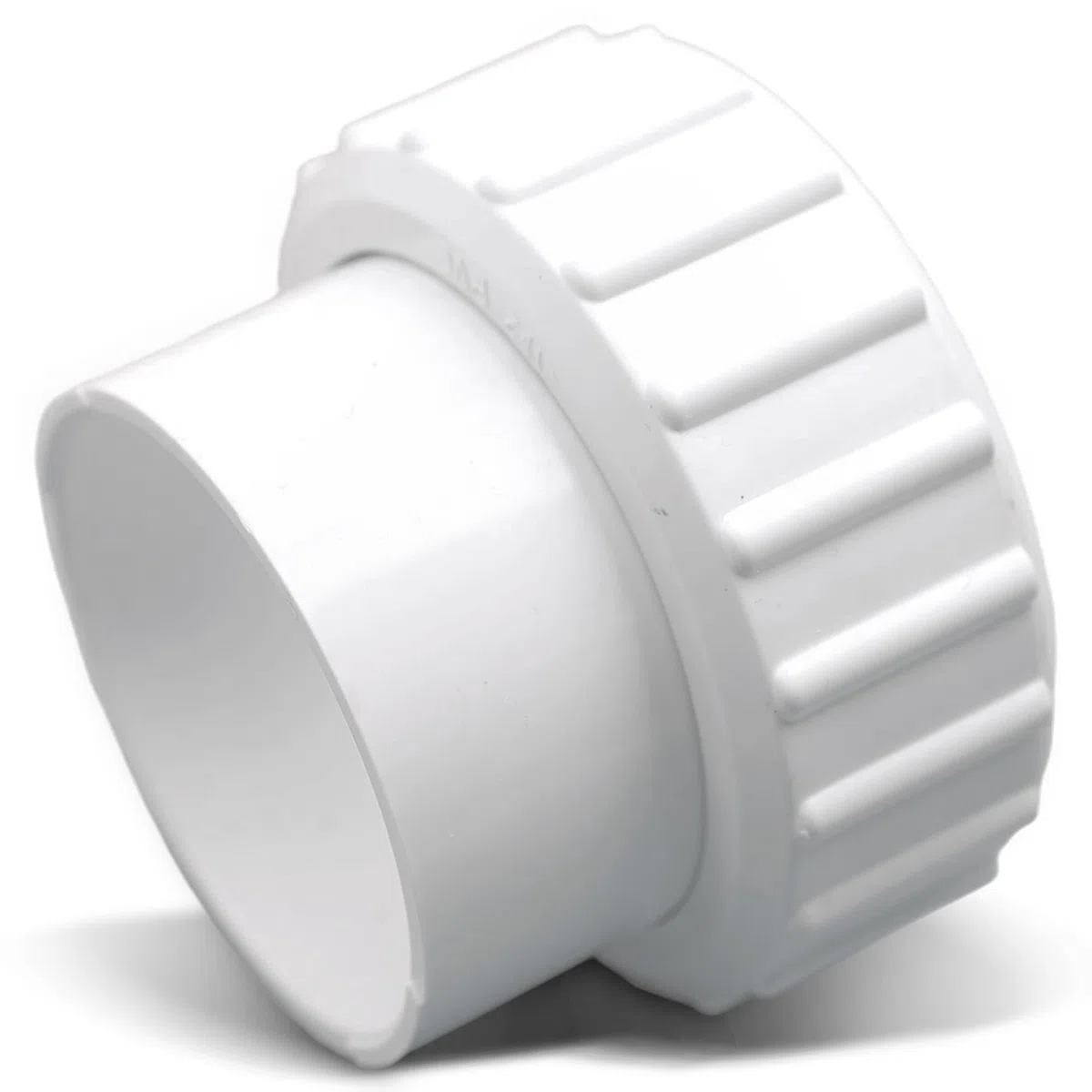 AQUADE Raccord 50 mm droit avec écrou à serrage pour pompe dans chauffe-eau Whirlpool – Raccord PVC 1,5" (63 mm), embout de 50 mm, adapté aux systèmes UV, pompes et ventilateurs