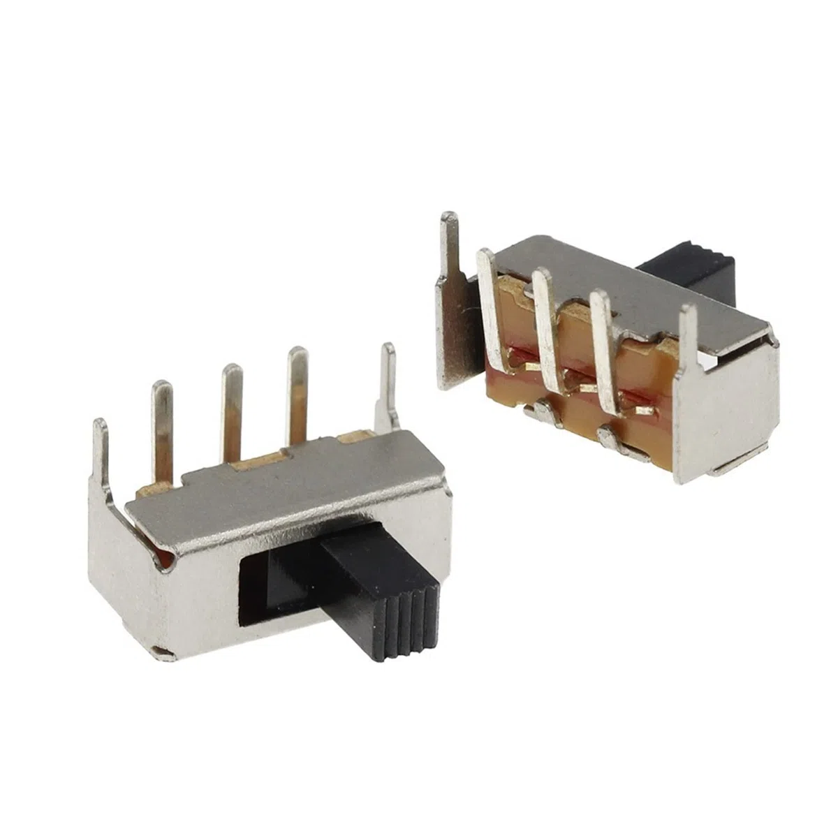 1000 pièces SS12F23 SS12F23VG5 0.5A 50V interrupteur à bascule 3PIN 1P2T 90 degrés aiguille incurvée interrupteur coulissant poignée haute 5mm
