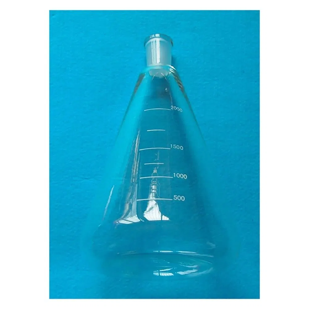 Équipements et fournitures de laboratoire Erlenmeyer en verre 3000ml 24/40, récipient conique de 3litres, verrerie