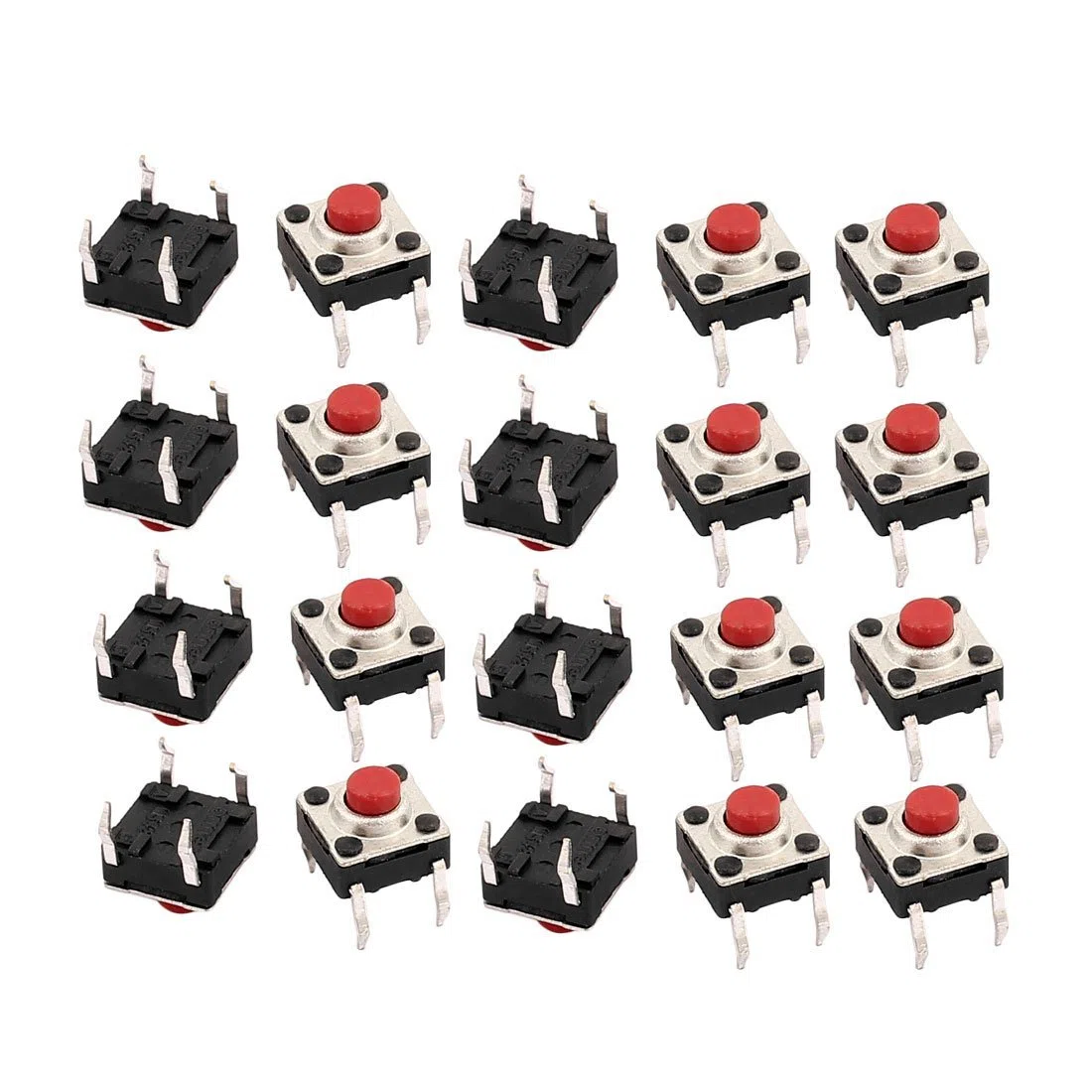 N/A 20 Pcs 6mmx6mmx5mm Panneau PCB Étanche Réinitialiser Tactile Tact Bouton-Poussoir Commutateur 4 Broches Dip