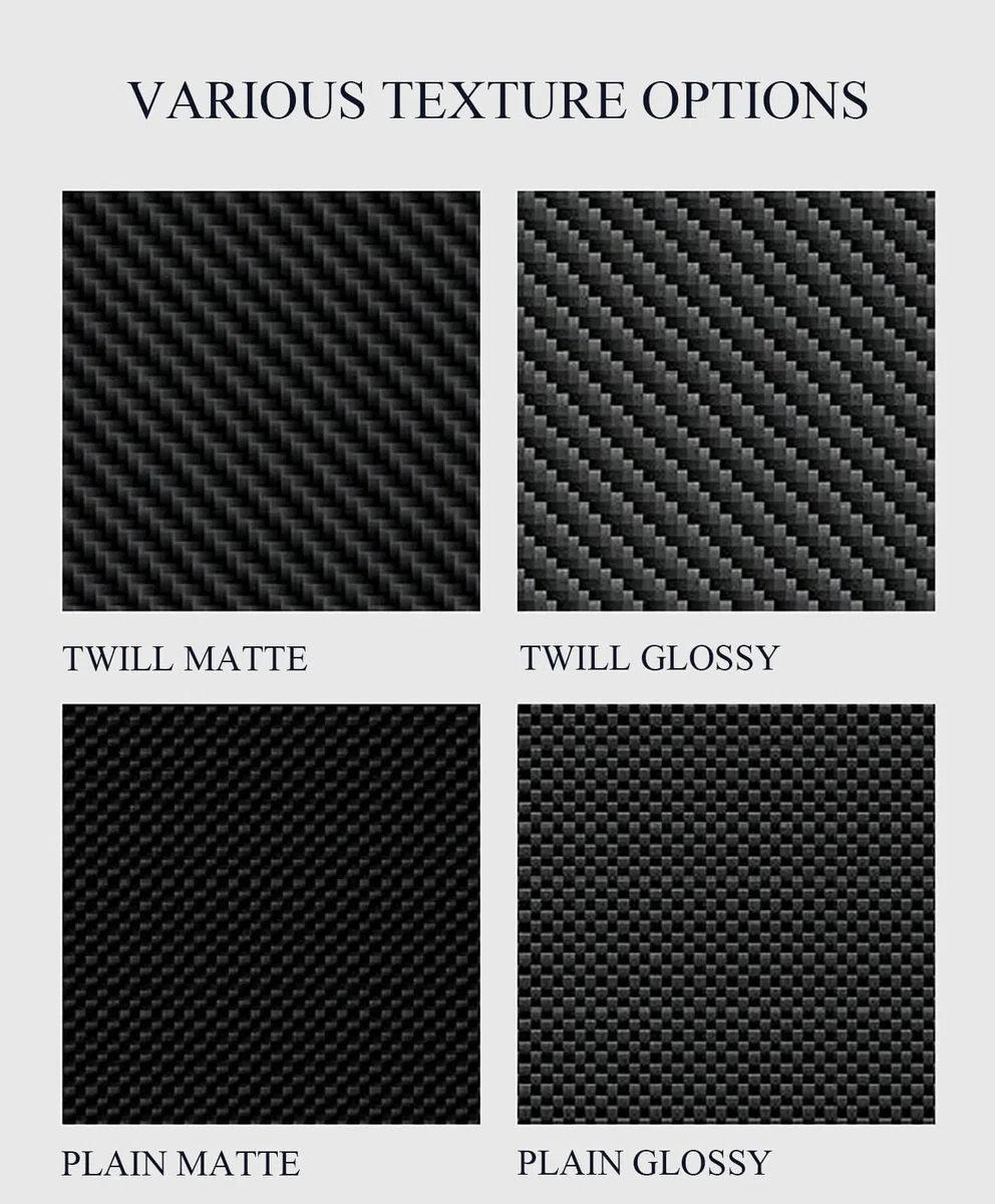 Feuille de fibre de carbone 3K – Plaque de surface mate en tissage sergé 400 x 500 mm, légère et durable, 1 pièce(6mm)