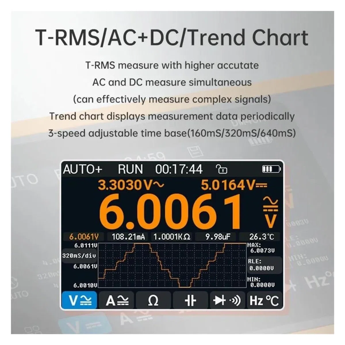 Oscilloscope numérique, DM40 3-en-1 multimètre numérique Oscilloscope générateur de Signal 50M taux d'échantillonnage outil automobile