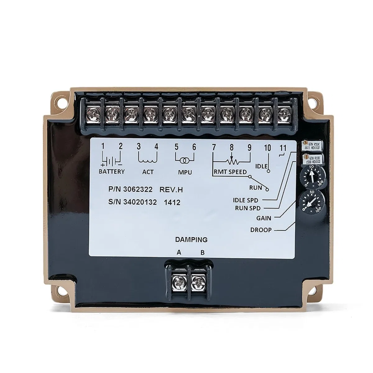 carte de contrôle de vitesse du générateur Contrôleur de vitesse de générateur 3062322, stabilisateur de vitesse électrique, module de circuit imprimé de commande de moteur diesel, pièce de groupe éle