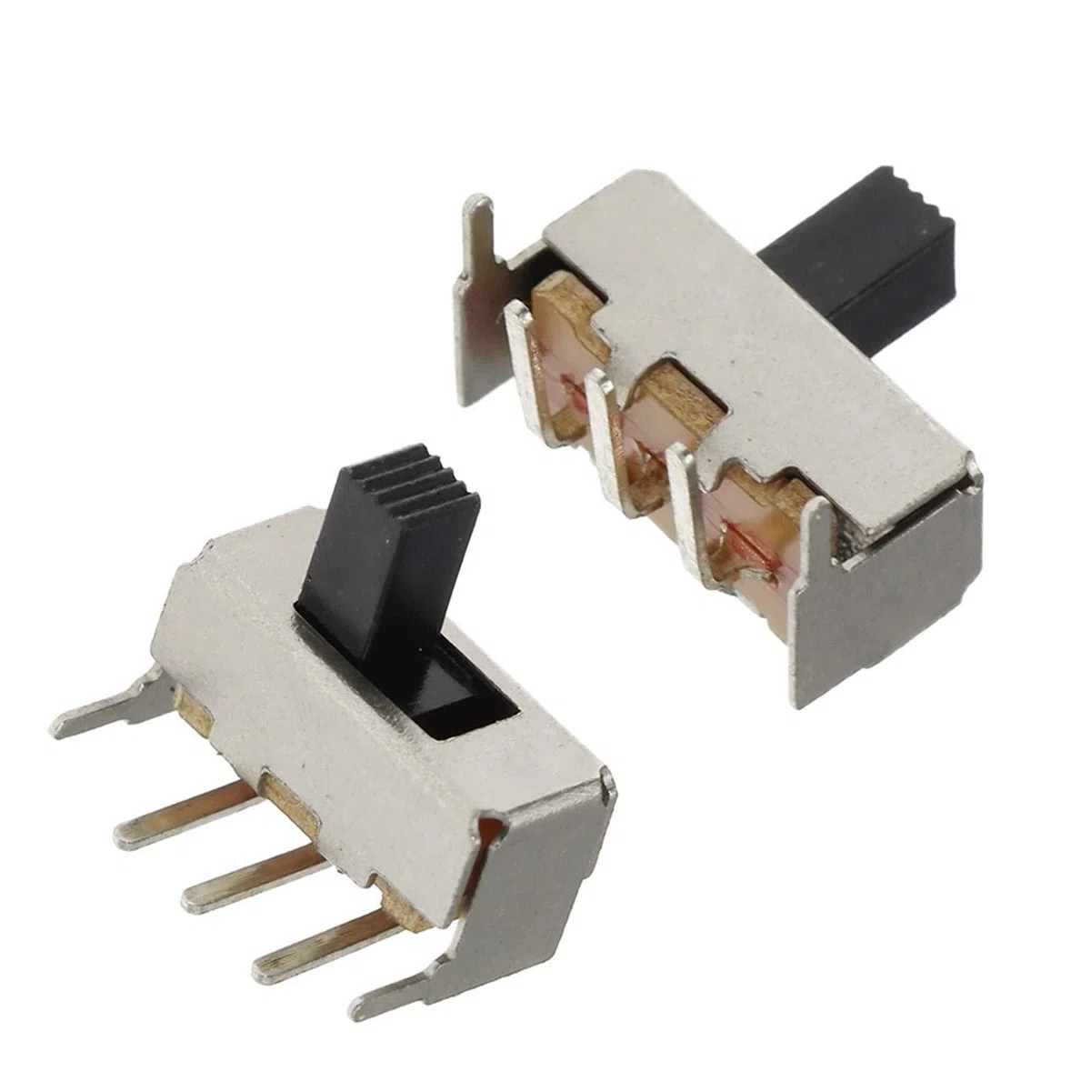 1000 pièces SS12F23 SS12F23VG5 0.5A 50V interrupteur à bascule 3PIN 1P2T 90 degrés aiguille incurvée interrupteur coulissant poignée haute 5mm