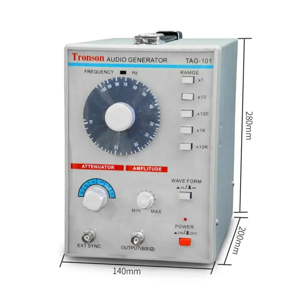 Générateur de Signal Audio basse fréquence AC 100-240V TAG-101, Source de Signal 10Hz-1MHz