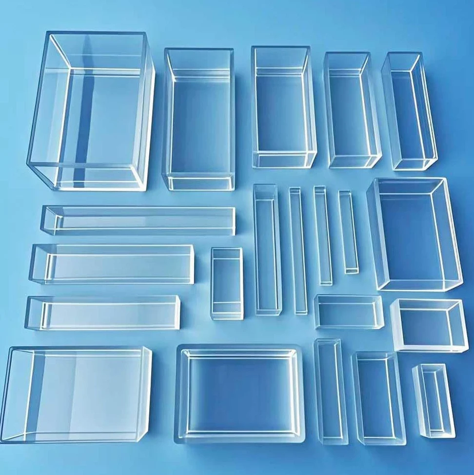 Plat carré en verre de quartz – Ensemble 1 pièce, idéal for une utilisation en laboratoire et en culture(200x200x50mm)