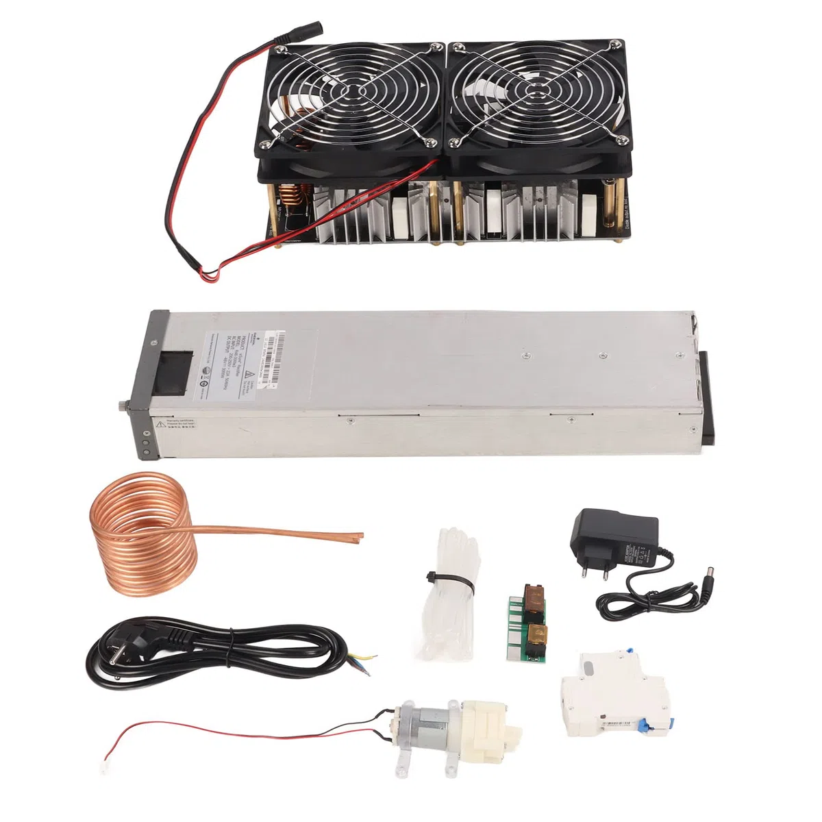 Dissipation Thermique Rapide de L'appareil de Chauffage par Induction DC12V-48V de 2500W ZVS pour Le Fer, Le Cuivre, l'or, l'argent, Le Matériel de Carte PCB en Aluminium (Prise