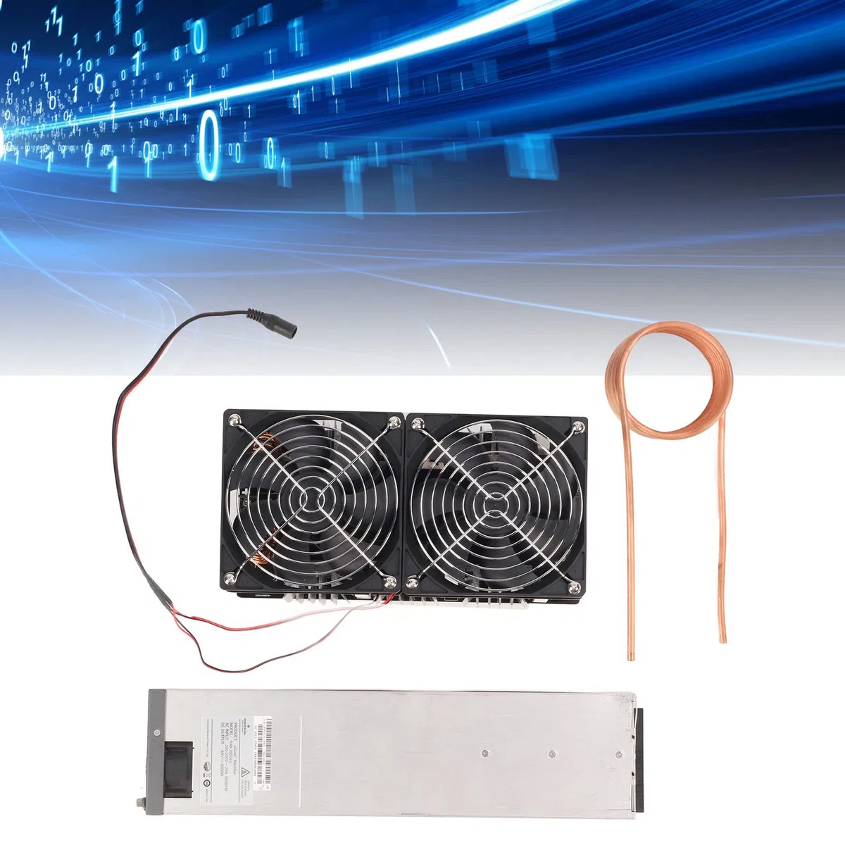 Dissipation Thermique Rapide de L'appareil de Chauffage par Induction DC12V-48V de 2500W ZVS pour Le Fer, Le Cuivre, l'or, l'argent, Le Matériel de Carte PCB en Aluminium (Prise