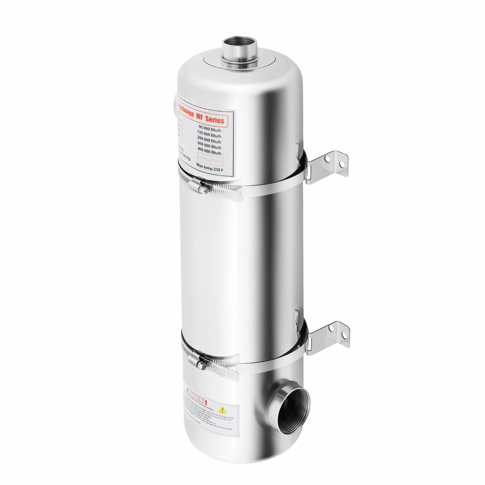 Échangeur de chaleur en acier inoxydable 60 kW piscine