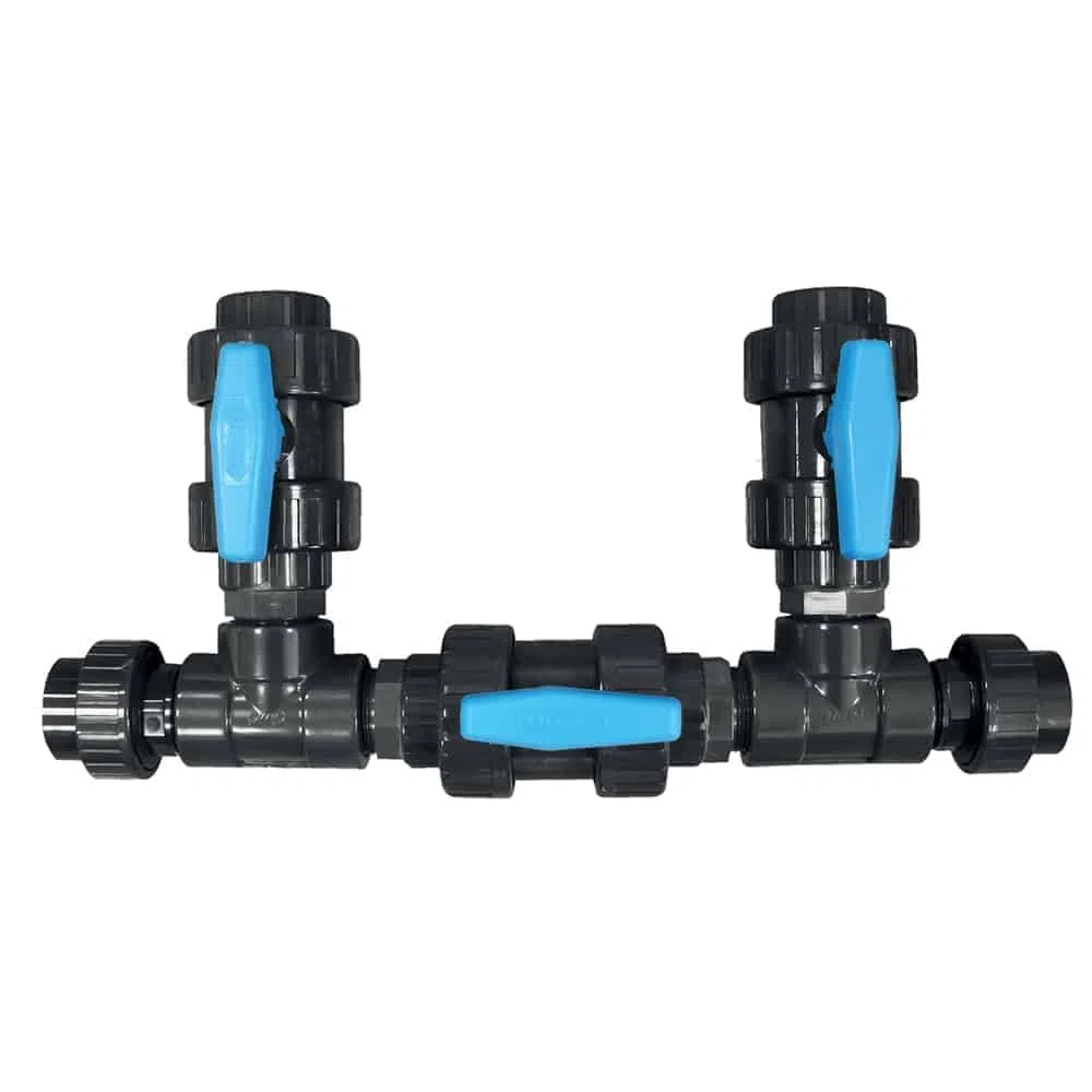 EDG Kit by Pass Piscine Diamètre 50 - Bypass Chauffage Pompe A Chaleur pour Piscine - Diamètre ø 50 mm pour Tubes PVC Rigides Ou Flexibles - pour connecter Une Pompe à Chaleur en Sortie 50