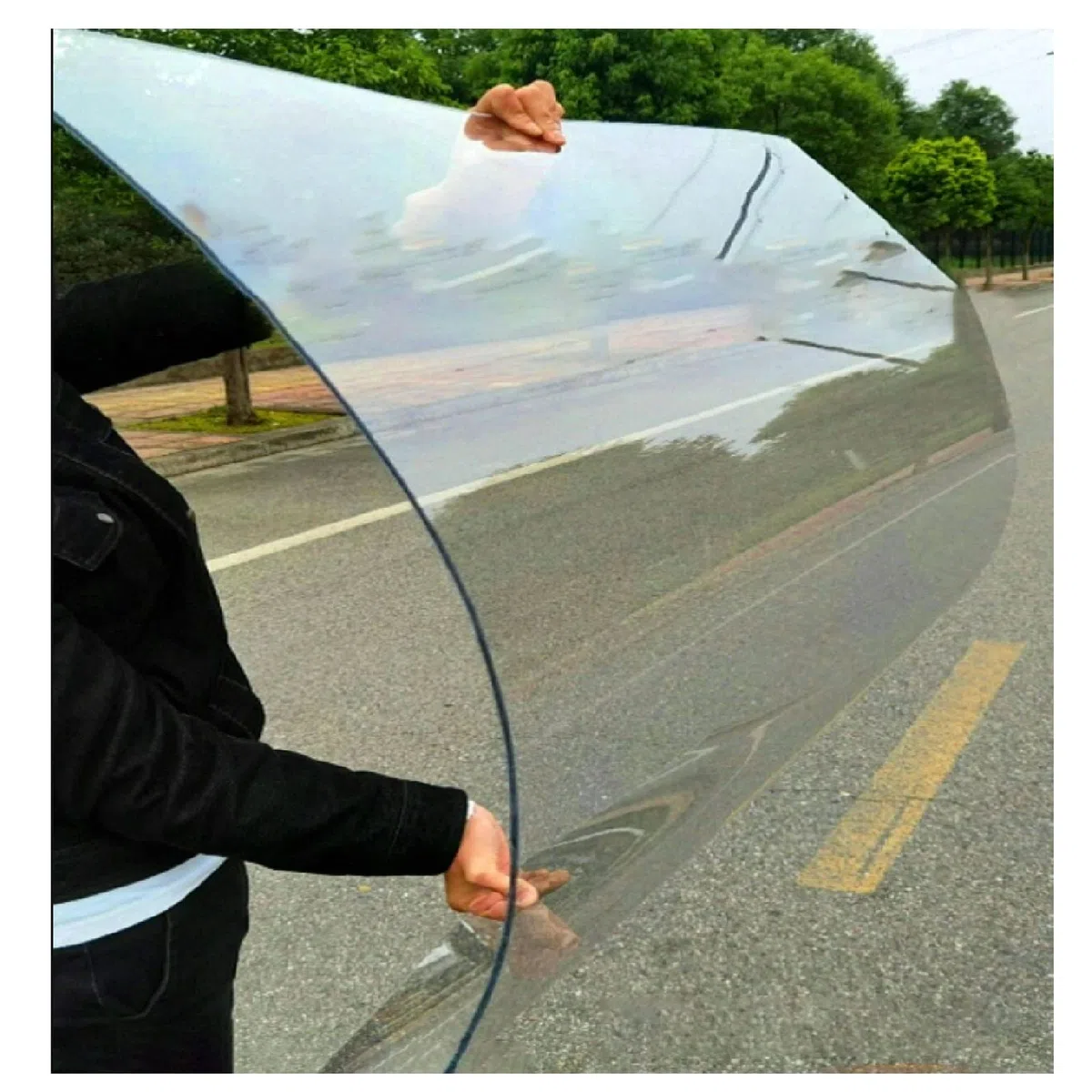 Plaque Acrylique Transparente Panneau D'endurance PC, Feuille De Plastique en Polycarbonate De 1,2 Mm D'épaisseur, Feuille De Plastique Ignifuge, Haute Ténacité, Facile À Plier, Panneaux Solaires (Co
